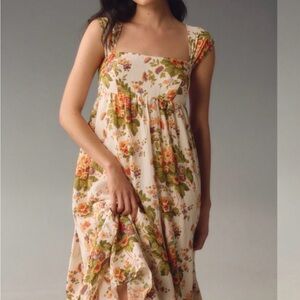 Anthropologie Square Neck Maxi Dress